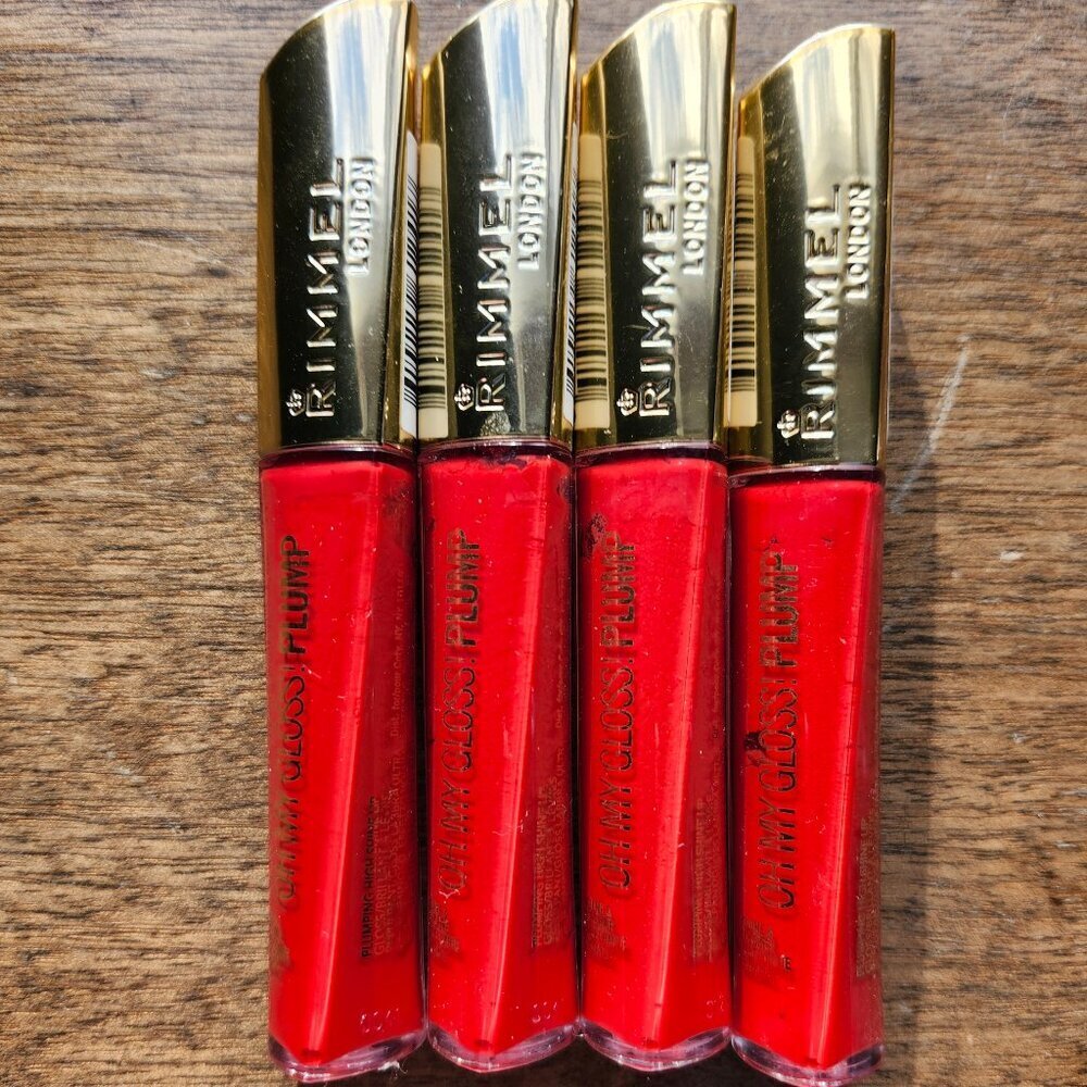 RIMMEL LONDON Oh My Gloss Plump Lot of 4 SAUCY BNIP